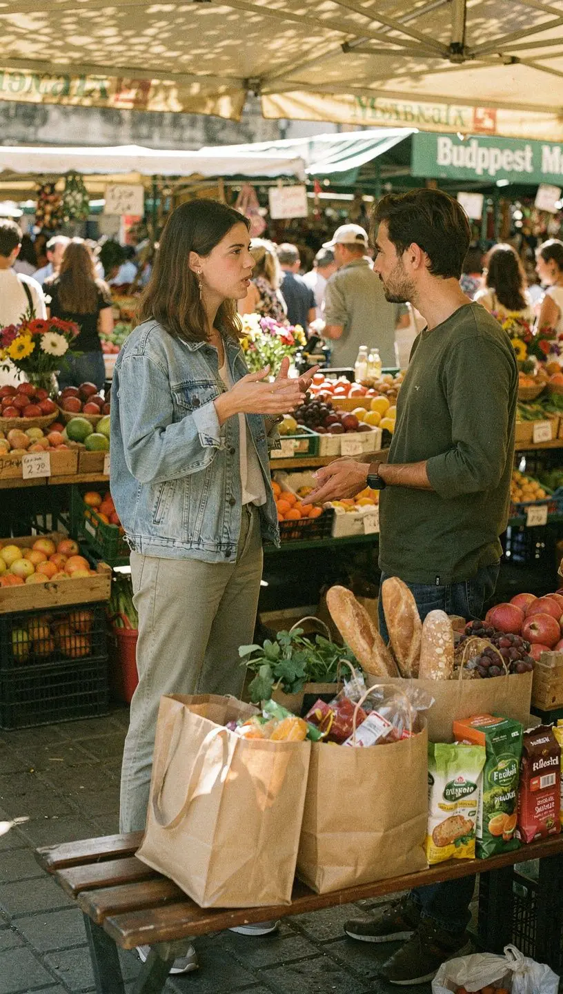 Egy család, amely közösen nézi át a megtakarítási céljaikat egy színes táblázat segítségével.